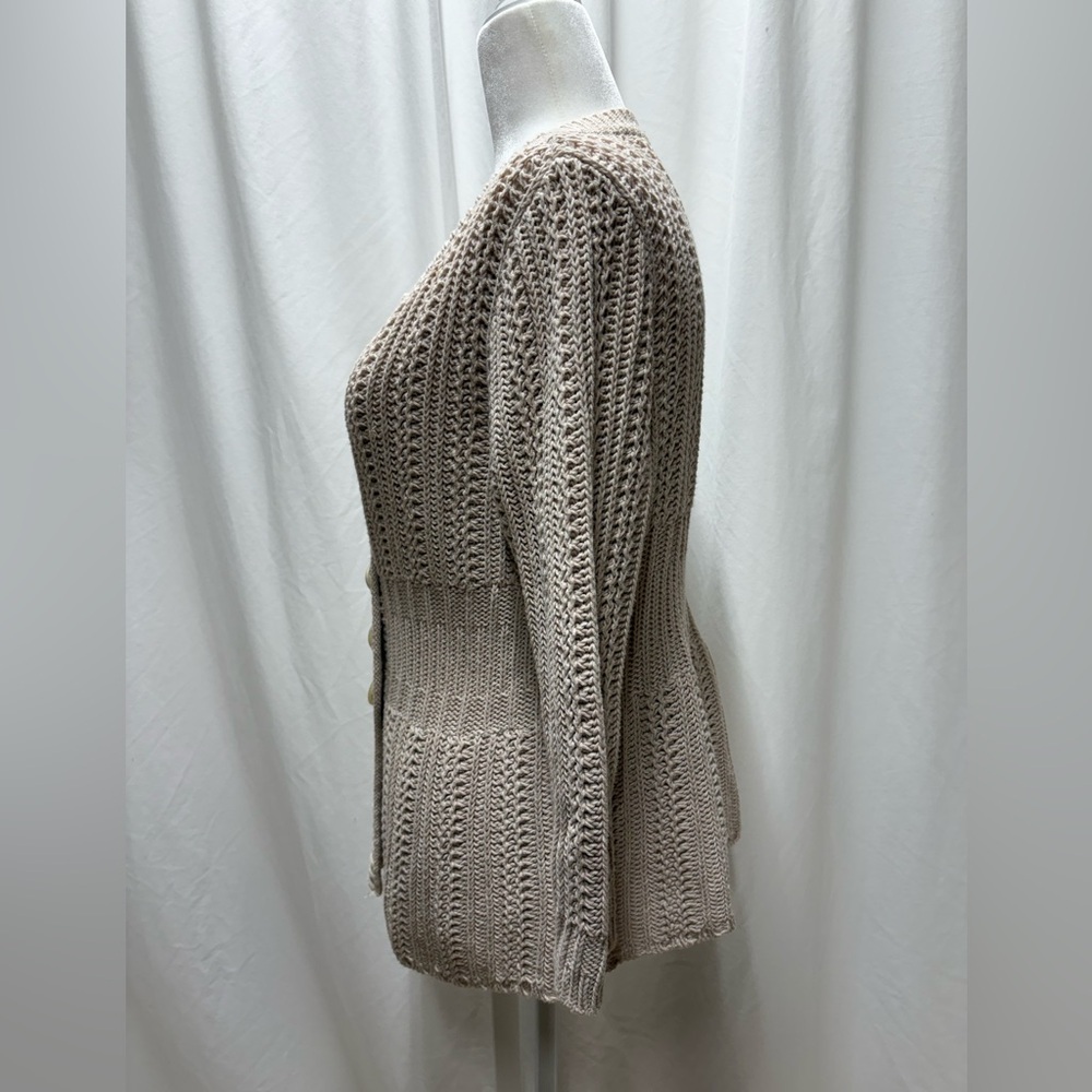 Eddie Bauer button-front knit cardigan sweater women’s L - Picture 4 of 10